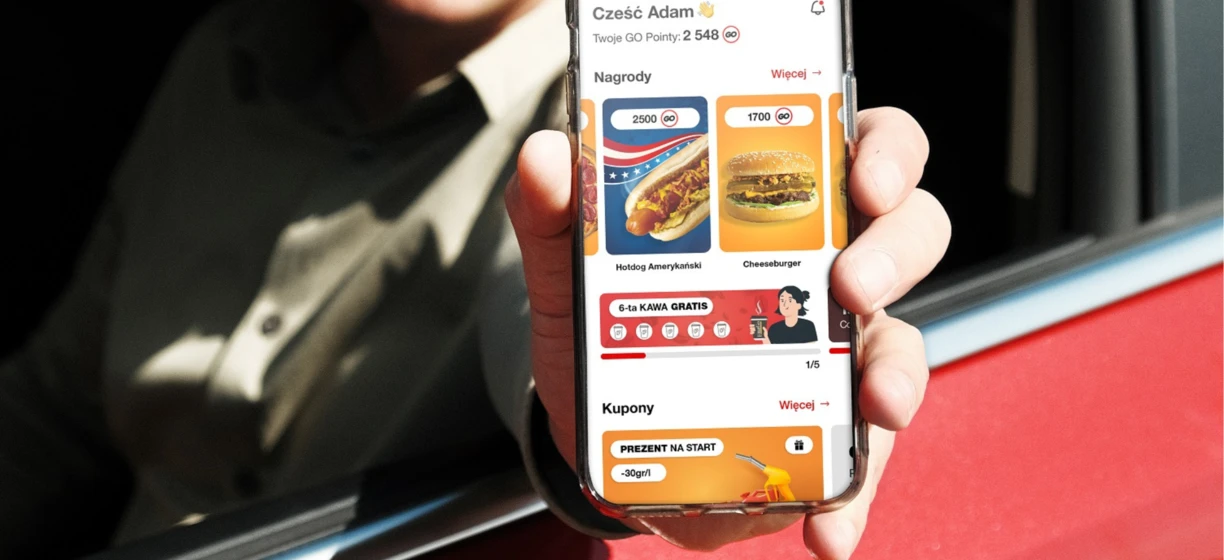 Alt-text: A vibrant image showing a mobile phone displaying a message in Polish with keywords such as "Orange", "4:20", "Food", and "Communication Device".