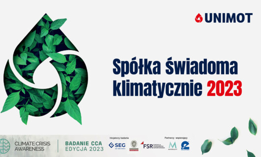 UNIMOT z tytułem „Spółki Świadomej Klimatycznie”